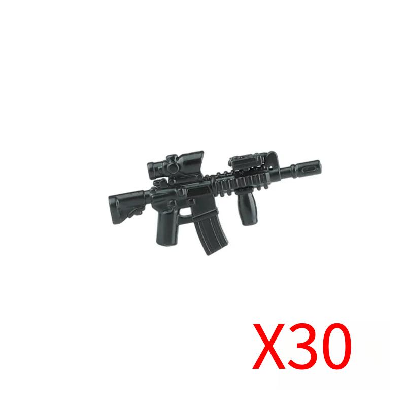 Military Soldiers Figures Weapons Building Blocks Accessories Two-color Guns Assault Sniper Rifles M16 M4 Model Bricks Toy Gift