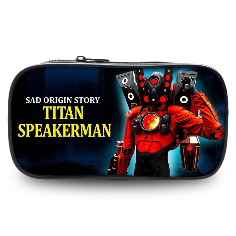 Skibidi Toilet Unique Pen Case Fashionable Polyester Unisex For Use School