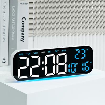 Home Decoration Electronic Clock Simple Alarm Clock Multi-function LED Clock Multiple Sets of Alarm Clock Atmosphere Lights