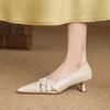 Fashion New Spring/autumn Genuine Leather Women Shoes Pointed Toe Shoes for Women Fashion Hollow Out High Heels Handmade Women Pumps