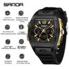 SANDA Trendy Student Men's Dual Display Electronic Watch with Snooze Alarm
