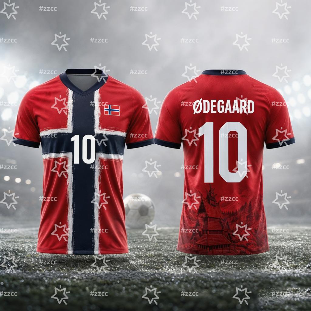 2026 Camiseta de fútbol de la selección nacional noruega Kit de Partido y Entrenamiento Ropa Deportiva de Verano Camiseta para Hombre Ropa Infantil Camiseta Mujer