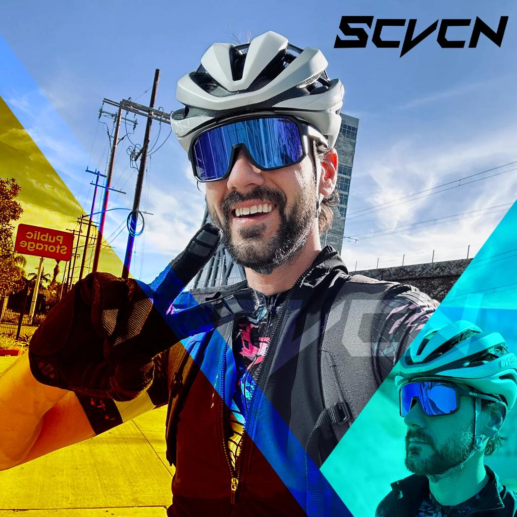 SCVCN Fashion HD Sunglasses Men Women Luxury Glasses Outdoor Sports Runing Drving Shades Racing UV400 MTB Bike Cycling Eyewear