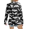 Women's Casual Fashion Sexy Comfort Halloween Printed V-Neck Button Long Sleeve
