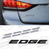 Metal 3D For Ford Fiesta Edge Badge Letter Logo Car Rear Trunk Body Sticker Emblem Glossy Black Accessories
