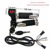 Red Screen Rice Grain Throttle Grip with 23 Voltage Display & Three-Speed Settings (I, II, III) for Electric Vehicles