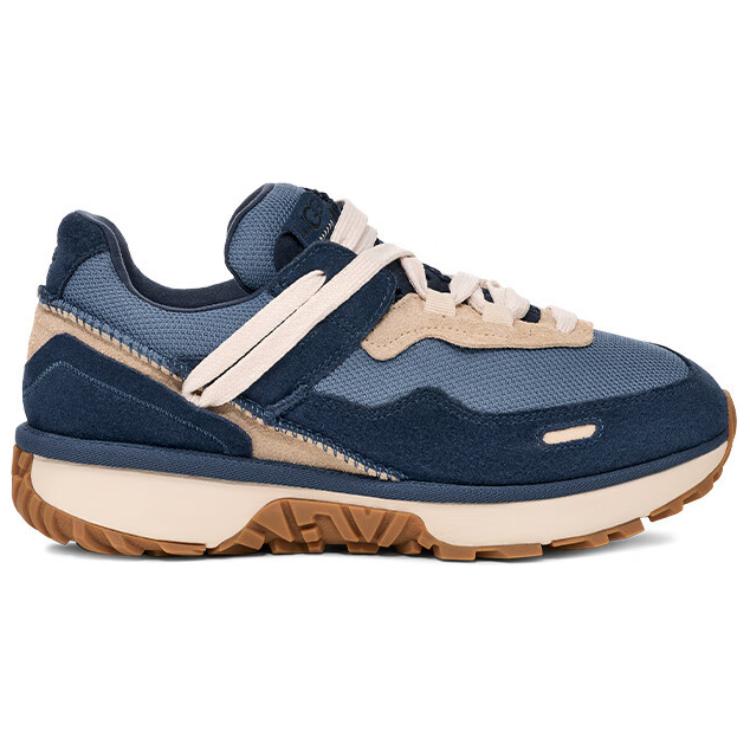 UGG Retrofi Piele Split Vacă Modă Confortabil Vintage Antiderapant Top Jos Pantofi Casual Bărbați Pantofi Casual Albastru Gri 1167070-PFCB