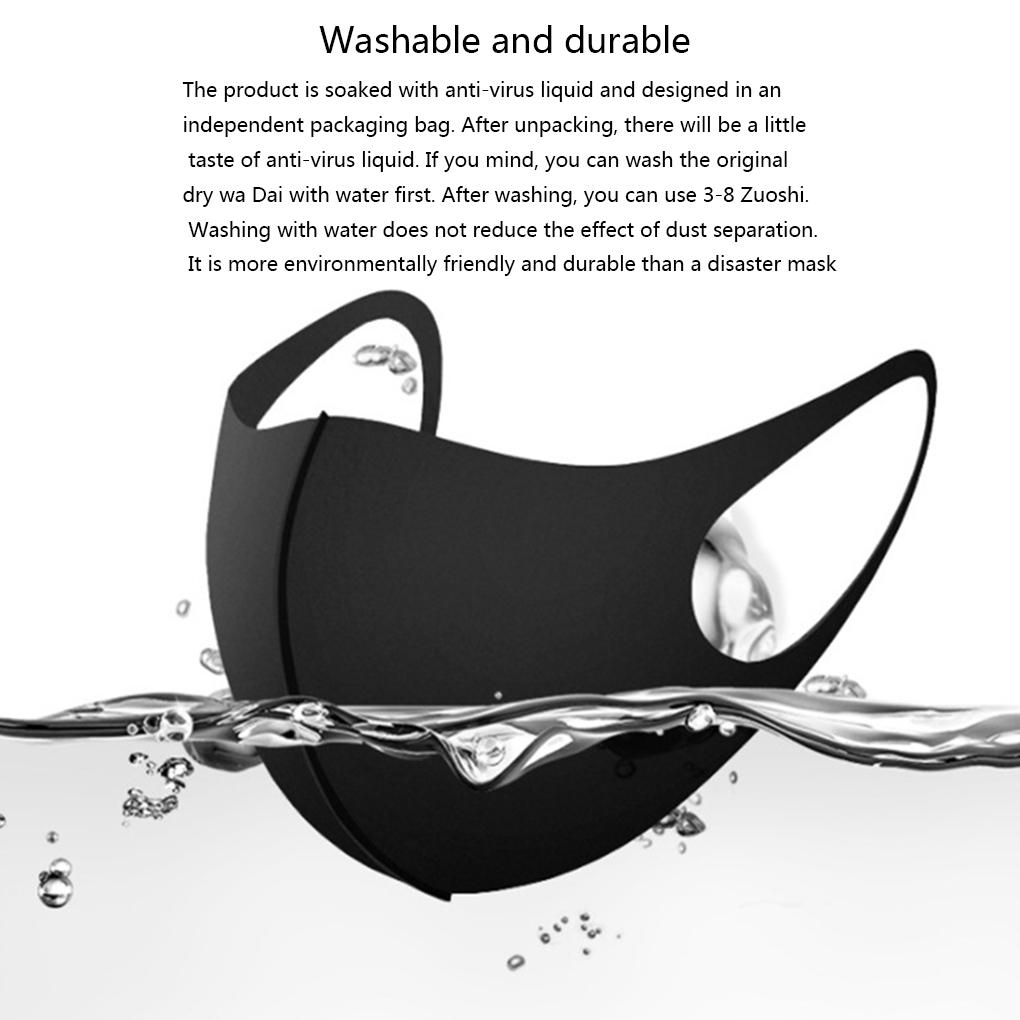 3-Layer Sponge Mask Anti-dust Anti-saliva Mouth-mask Reusable Unisex Mouth Pink