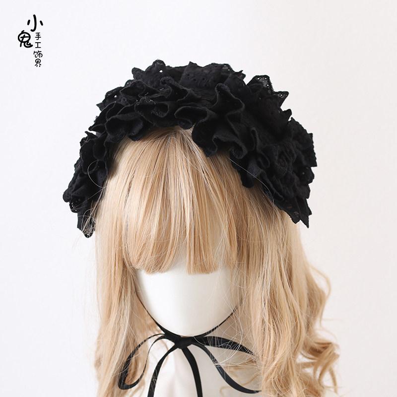 Doll Feeling Bow Headband KC Goth Black Lo Girl Waltz Hair Accessories Mood Limited Lolita Headgear