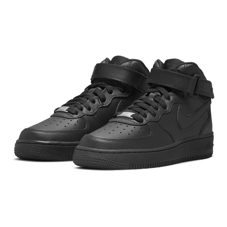 Nike Air Force 1 Mid LE GS Triple Black Kids Sneakers DH2933-001