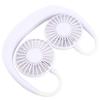 Portable Mini Neckband Fan Double Desktop USB Rechargeable 3‑Speed Lazy Neck Hanging Style