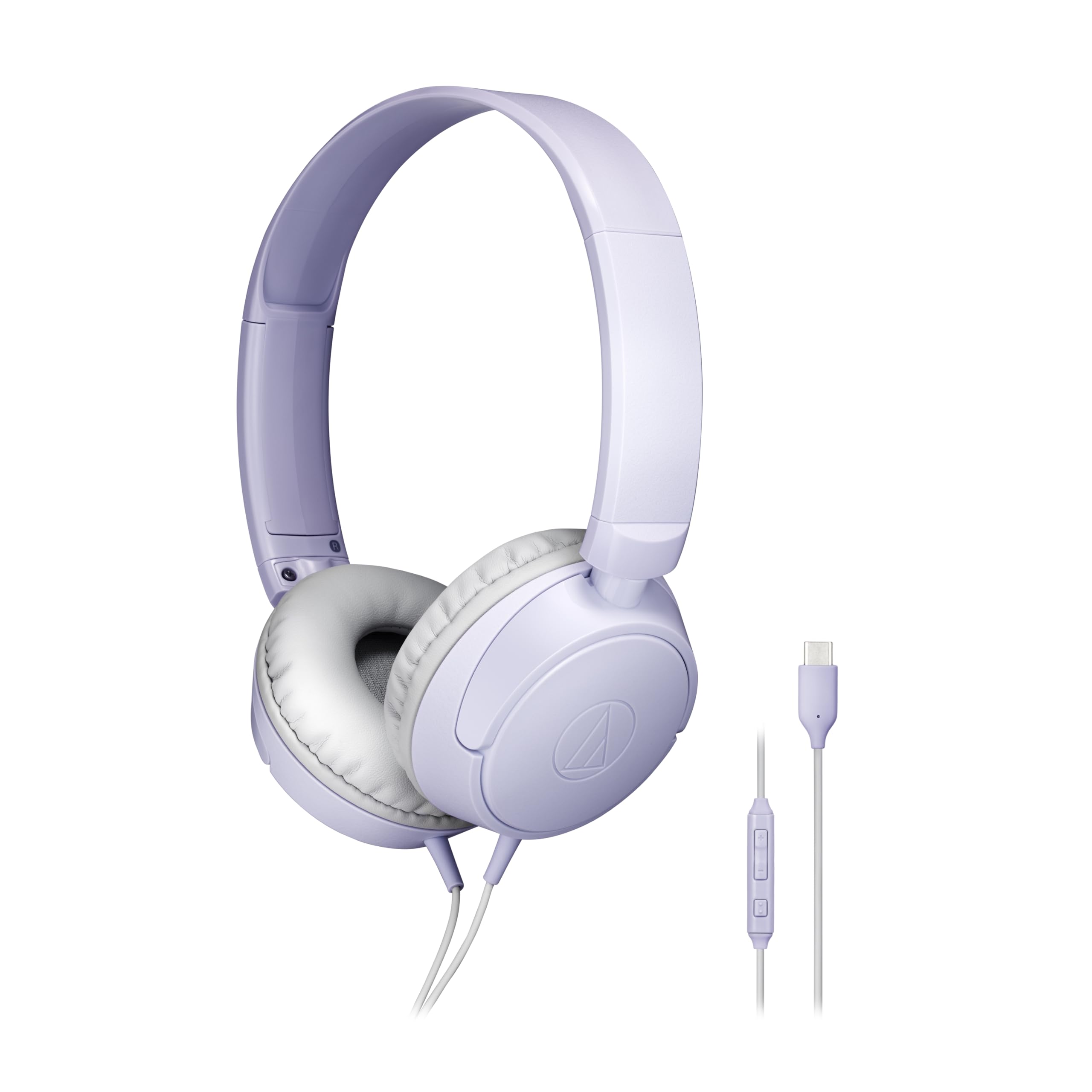 

Audio-Technica ATH-S120C On-Ear Wired Headphones 1.2m USB Type-C Microphone Light Violet Compatible with iPhone iPad PC Windows Mac Android