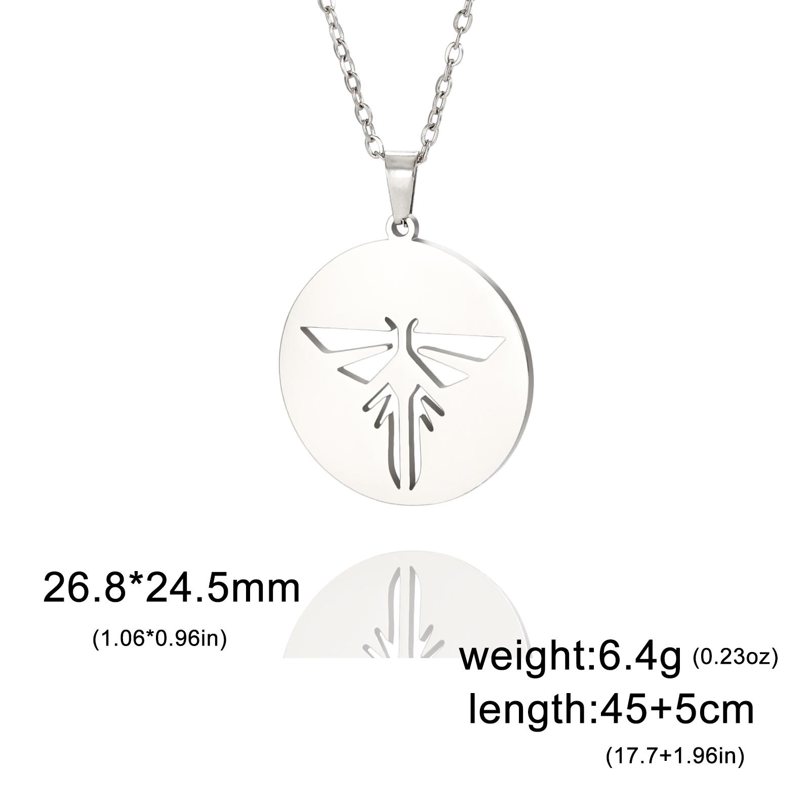 Myshape Firefly Logo Ellie Pendant Necklace Stainless Steel Y2k Insect Necklace Women Men Vintage Dogtag Choker Jewelry Gift Firefly Necklace