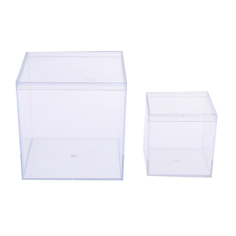 Clear Acrylic Display Box Countertop Case Organizer Stand Dustproof Showcase for Figures/Toys/Collectibles/Car Model, With Cover