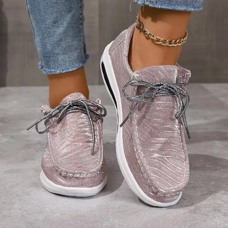 Damen Plateau-Sneaker Lässig Leichtgewicht Dicke Sohle Sportschuhe Frau Neuer Trend Outdoor Übergröße Rutschfeste Sneaker Damen
