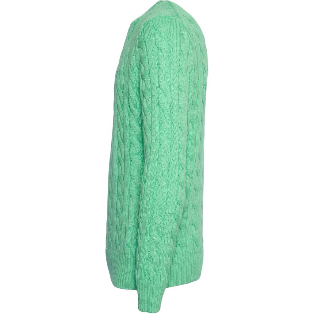 Polo Ralph Lauren Logo Embroidered Crew Neck Long Sleeve Knit Sweater Men sweater Green 710775885-516