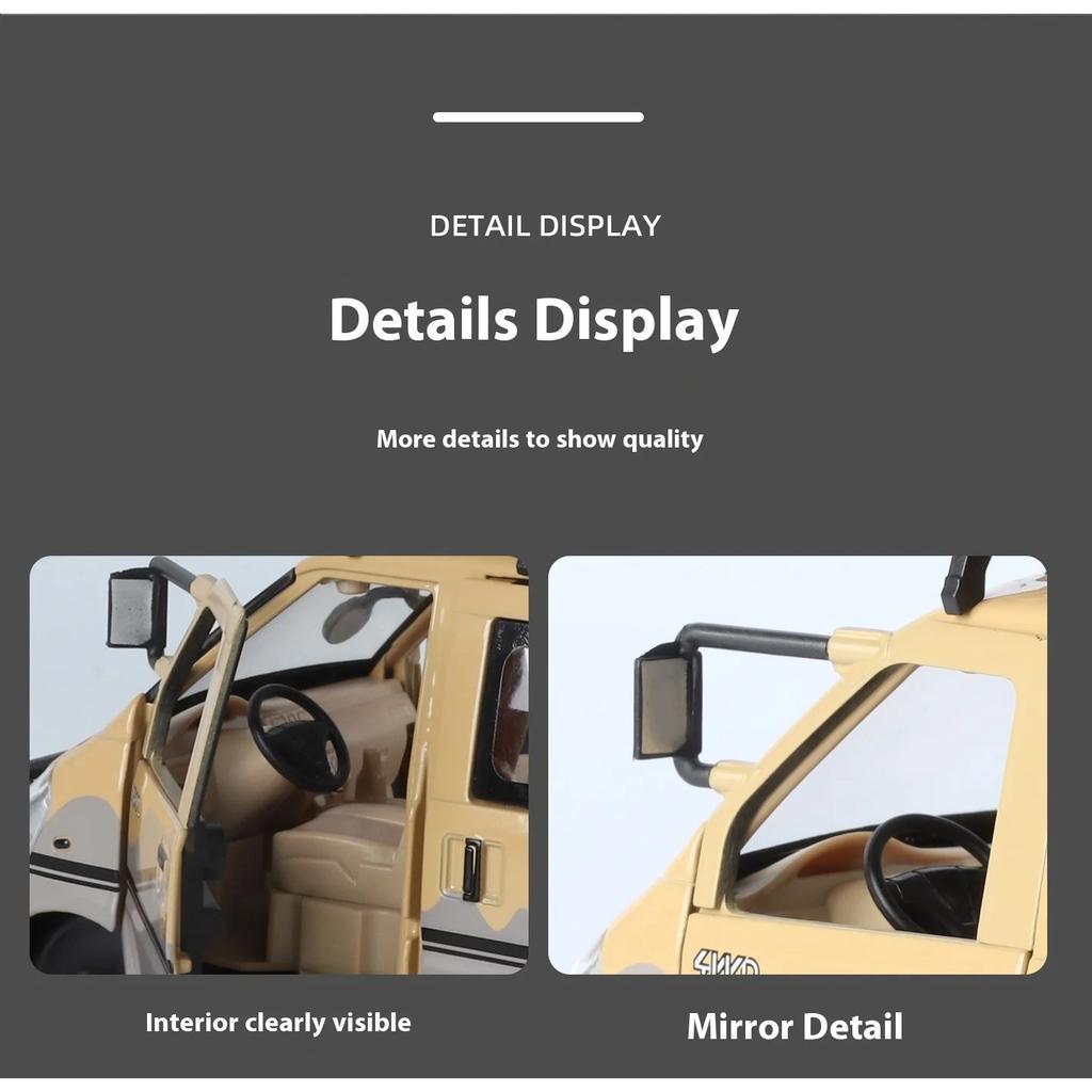 1/24 Wuling Rongguang Off-road Van Alloy Model, Cool Sound and Light, Four-wheel Shock Absorption, Exquisite Desktop Ornaments, Christmas Gifts