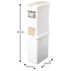 Sanko Plastic Two-Tier Sorting Dustbin, 47.5L, Light Beige