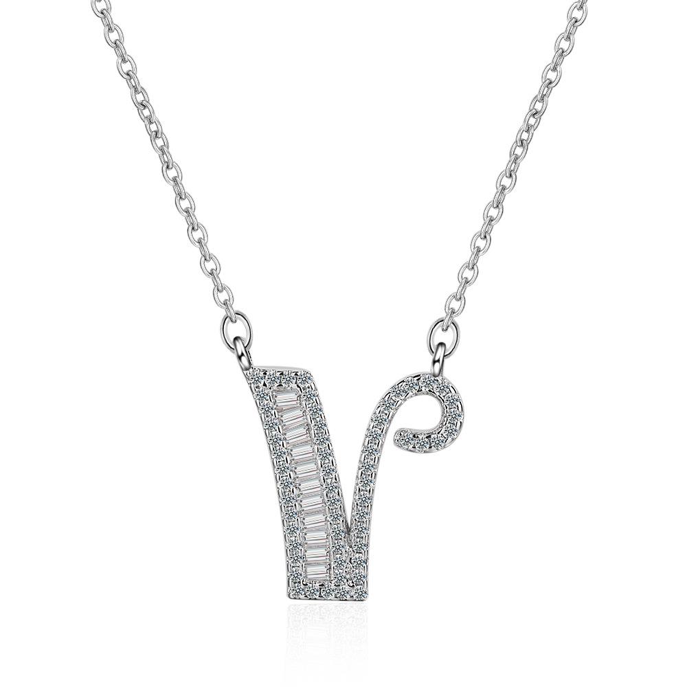 26 Letters of The Alphabet Necklace Female Romantic Travel with The Same Short Section of The Collarbone Chain Valentine's Day Gifts Necklace