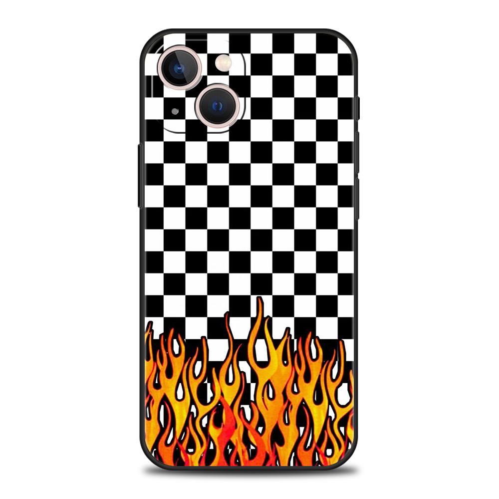 Luxury Soft Phone Case For iPhone 17 Air 16E 16 11 15 14 Pro MAX 12 13 7 8 Plus X XR XS SE 2022 Cover Checkerboard chess board
