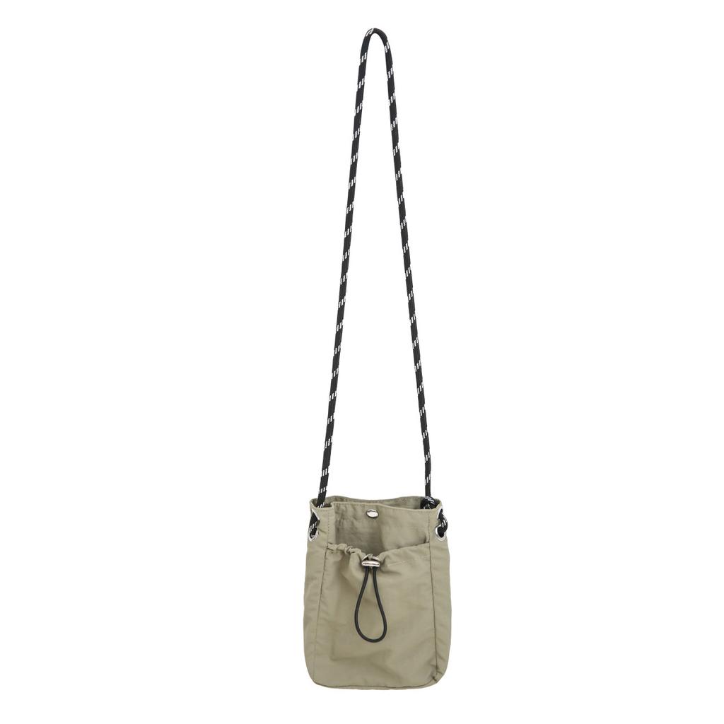single shoulder messenger bag, drawstring small bag, niche sense, fashionable and lightweight mini mobile phone, nylon bag for women