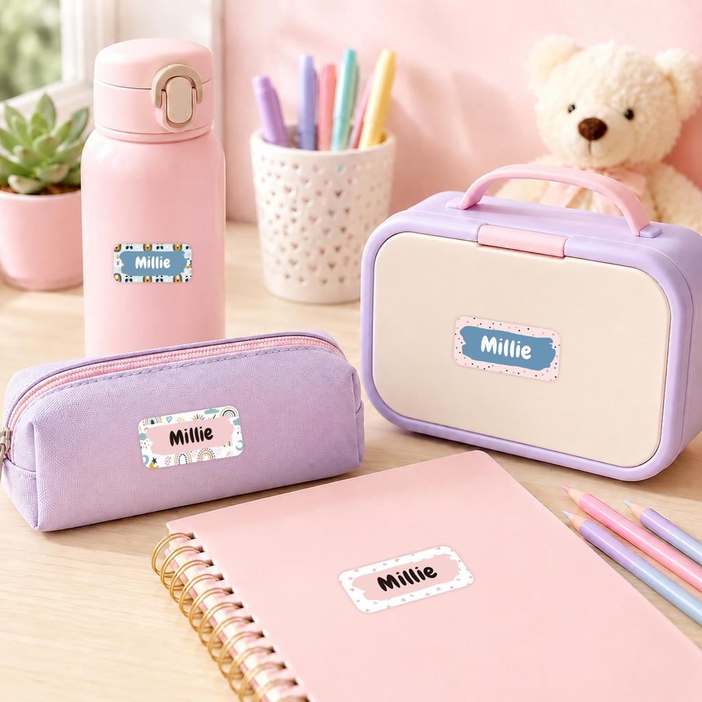 Custom Name Stickers Personalized Waterproof Labels For Water Bottles Notebooks Stationery Storage Boxes And Daily Items