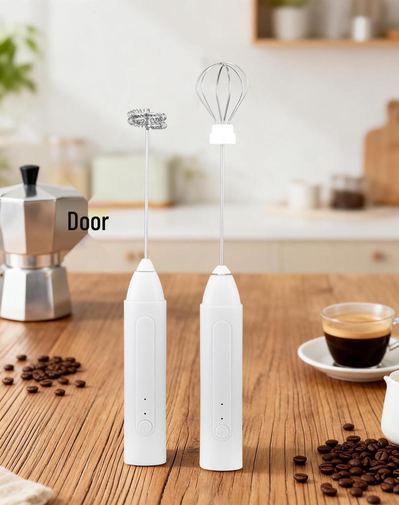 Electric Handheld Milk Frother and Egg Beater - Food Grade Small Mixer for Coffee