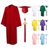 Unisex Matte Graduation Cap And Gown Set with 2026 Year Tassel Charm for Middle School High School College Graduates