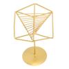 Gold Geometric Table Decor Creative 3D Iron Geometric Sculpture Compact Art Ornament Decor for