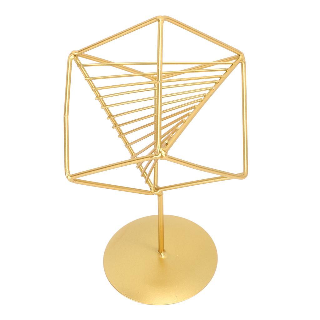 Gold Geometric Table Decor Creative 3D Iron Geometric Sculpture Compact Art Ornament Decor for