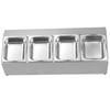 Stainless Steel 4-Compartment Countertop Storage Rack