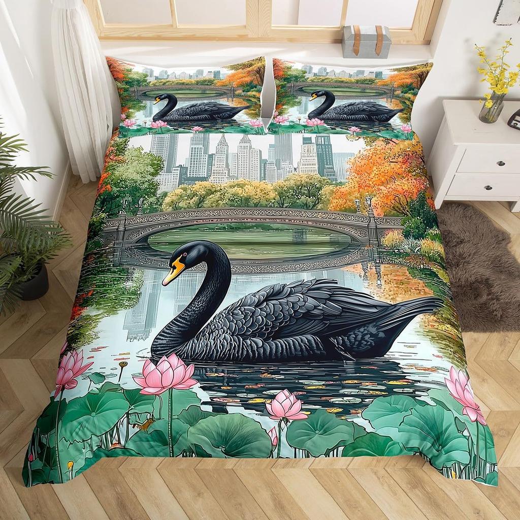 Swan Down Quilt Cover Cherry Blossom Quilt Cover Bedding Set Sweet Girl Romantic Three-Piece Set