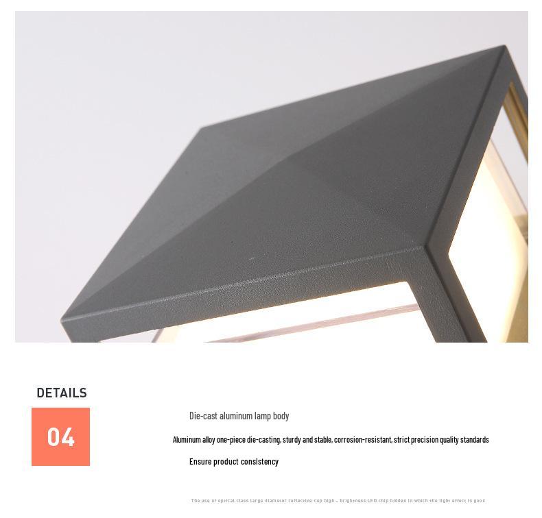 Dual-Use Waterproof Outdoor Pillar Light for Garden, Courtyard, or Gate