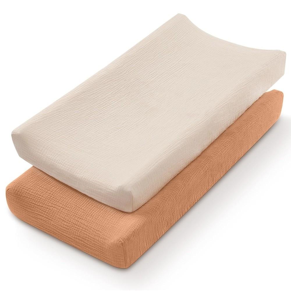 2PCS Ultra Soft Diaper Changing Pad Cover Reusable Diaper Changer Pad Diaper Changing Table