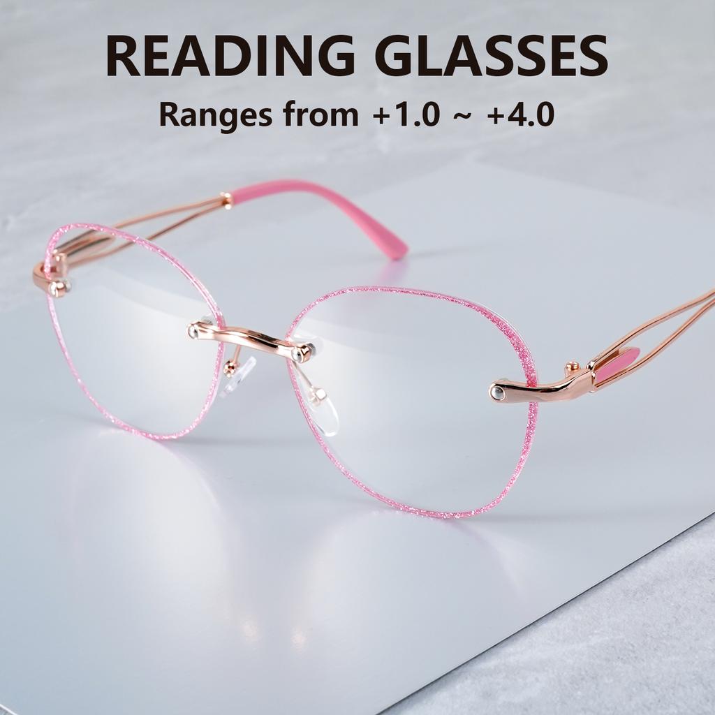 Retro Oval Reading Glasses For Men & Women - +1.00 To +4.00 Magnification Office & Computer Use Trendy Reading Glasses