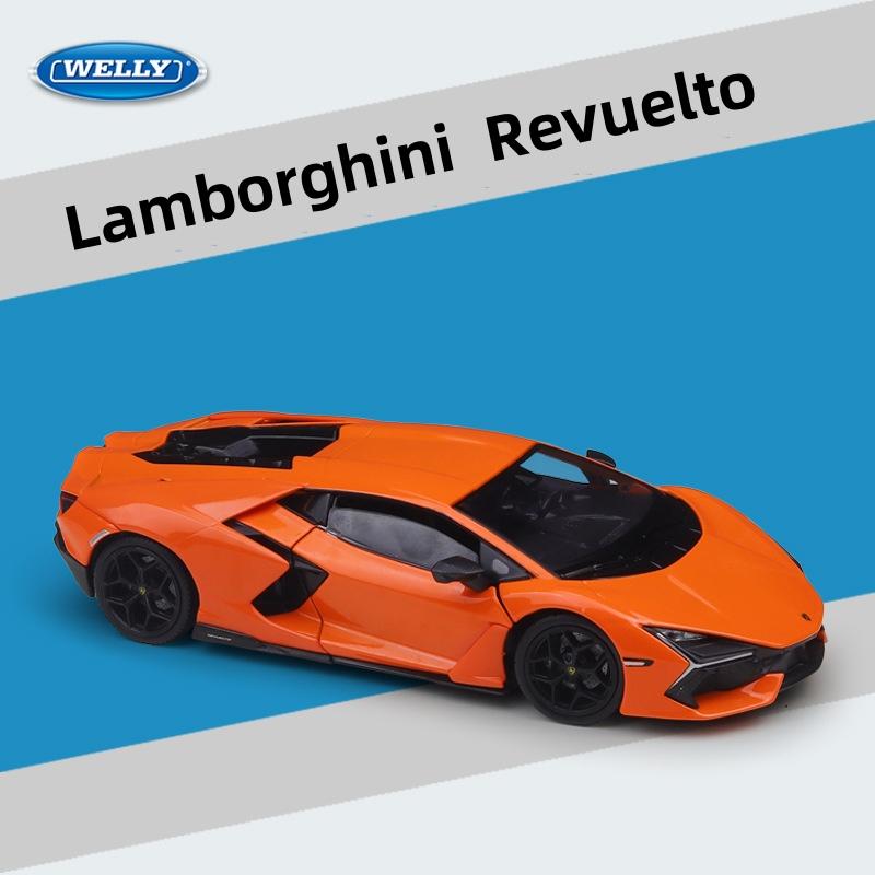 Welly 1/24 Lamborghini Revuelto Alloy Miniature Car Model Diecast Metal Scale Car Model Children Toy Car Vehicles GIfts