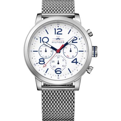 Montre homme à quartz Jake Cadran blanc Boîtier métal argenté 1791233