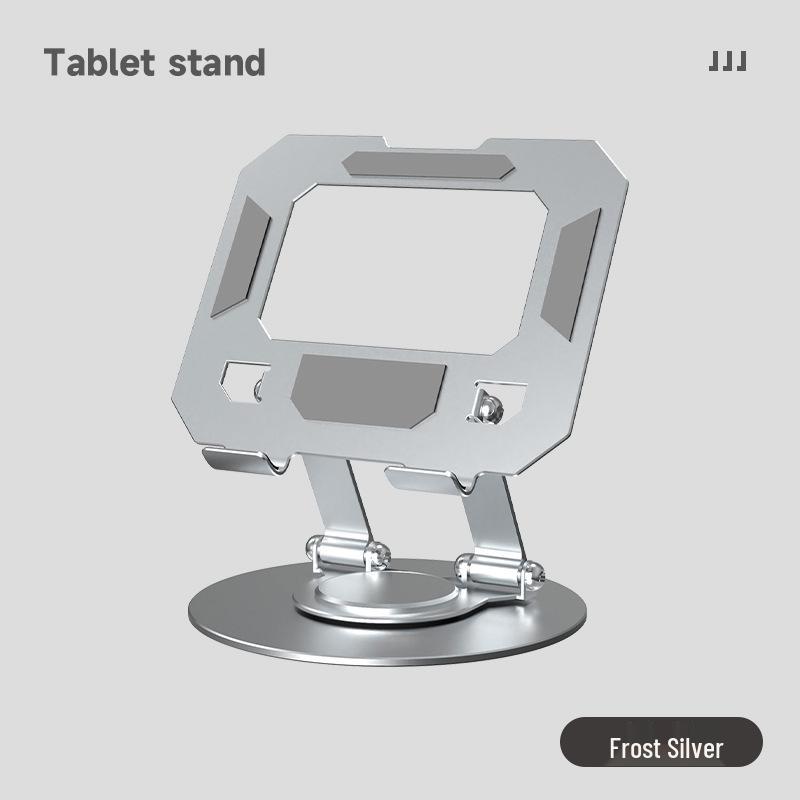 Universal 360° Rotating All-Metal Tablet Stand for Desktop Lifting, Folding, and Live Broadcasting