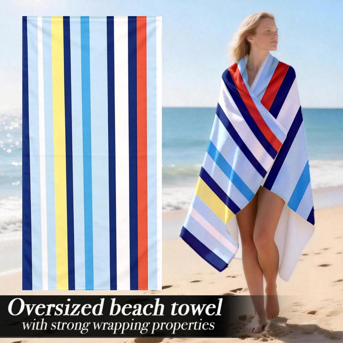 

Beach Towel | Bath Towel Extra Large Lightweight Soft Luxury Oversized with Strong Wrapping Properties | Perfect for Sports, Bea W30*H60(CM)