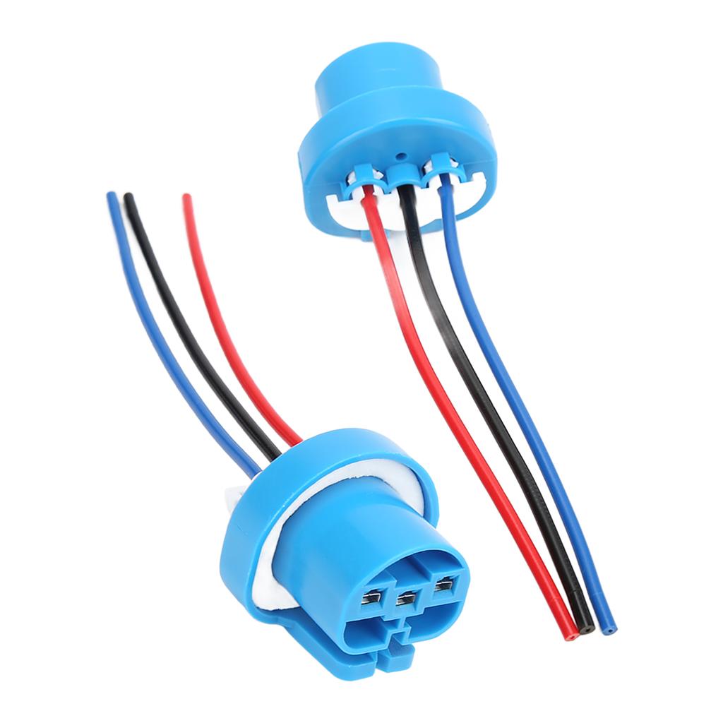 2Pcs Brake Light Socket Female Head Lightweight Compact Convenient Practical Pigtail Light Socket