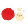 Kit suspension pompon Père Noël bois et fausse fourrure 7cm 5 pièces