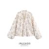 Jnleaog Autumn New Women Clothes Western Style French Style Design Loose Embroidered Single-Breasted Leisure Shirts
