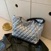 Women Diamond Quilted Tote Handbag Large Capacity Top Handle Bag Versatile Soft Satchel Bag Casual Trendy Female Shopping Bag KTY