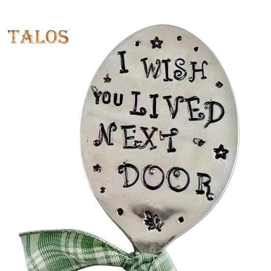 

Садовый маркер из нержавеющей стали с гравировкой на ложке, этикетка для растений, маркер для трав и овощей, винтажная бирка для растений, подарок на день дружбы для любителей садоводства C