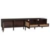 TV Ständer, Lowboard TV Board 2 2 Schublade, Offene Staufächer, TV-Schrank Landhausstil Sideboard, Wohnzimmer Esszimmer, 200cm, Braun
