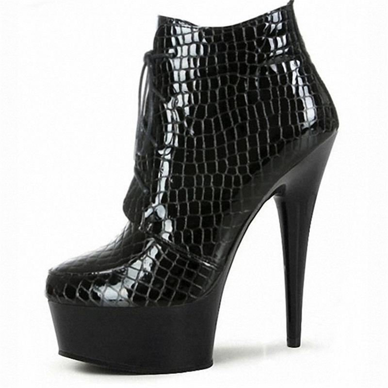 

2025 новая весенняя мода супер высокий каблук клейкая подошва повышенная круглая головка профессиональные женские спереди шнуровка низкая труба красный мода 43