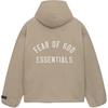 Fear of God Essentials Textured Nylon Hooded Coaches Jacket Beige Men Outerwear Tan 202HO246377F