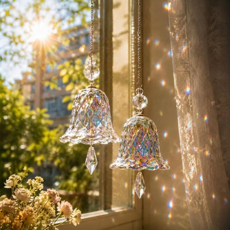 Kristall-Windspiel Glasglocke Hängender Sonnenfänger Weihnachtsdekoration Geburtstagsgeschenk Hochzeits-Souvenir