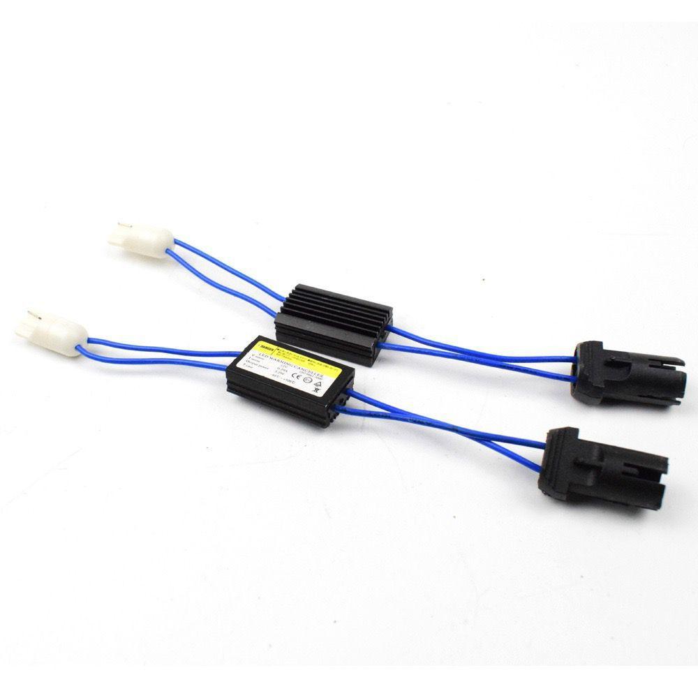 2Pcs 12V T10 Decoder LED Turn Signal Canbus Decoder Cable T10 Resistor Decoder