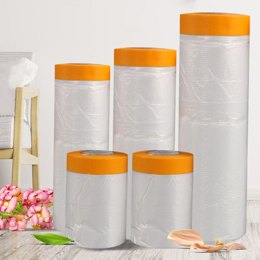 Transparent Self-adhesive Dustproof Film Disposable Moisture Proof Wall Painting Protect Cover Waterproof Plastic